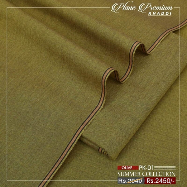 PLANE PREMIUM KHADDI - OLIVE